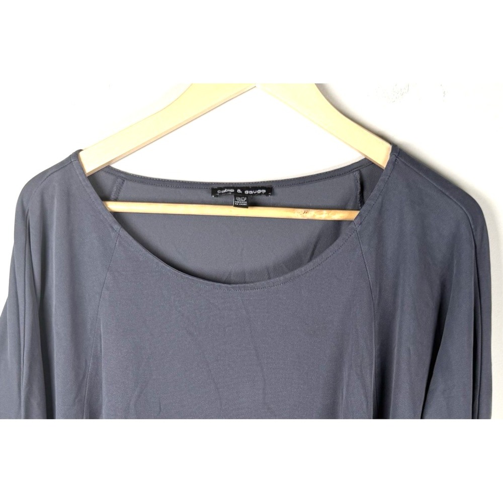 Cable & Gauge Womens Tunic Top Size XL Gray Dolman Sleeve Base Capsule‎ - Picture 2 of 8
